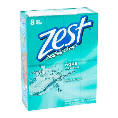 Zest Zestfully Clean Aqua Refreshing Bars  4.0 oz  8 count