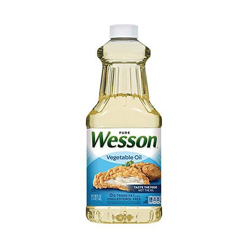 WESSON Pure Vegetable Oil 0 g Trans Fat Cholesterol Free 48 oz.