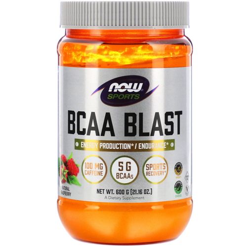 Sports  BCAA Blast  Natural Raspberry  21.16 oz (600 g)  NOW Foods