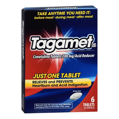 Tagament Hb 200 Mg Acid Reducer Tablets - 6 Ea
