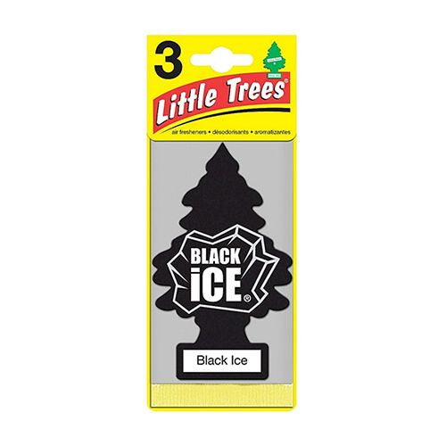 Little Trees Air Fresheners Black Ice Fragrance 3-Pack