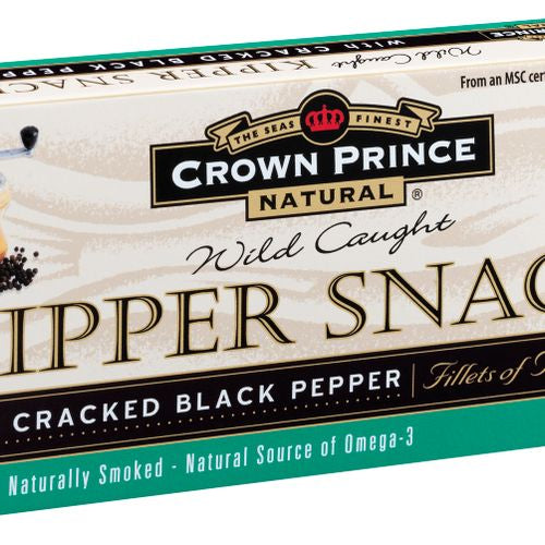 Crown Prince Natural Kipper Snacks With Cracked Black Pepper, 3.25 oz