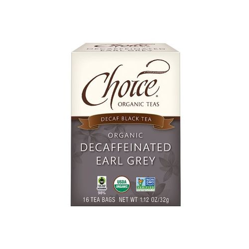 Choice Organics Tea, Black Tea Bags, Decaf Earl Grey, 16 Ct Tea Bags
