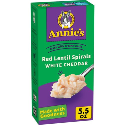 Annie's Red Lentil Spirals – White Cheddar, 5.5 oz Box (B086GG3Q7F)