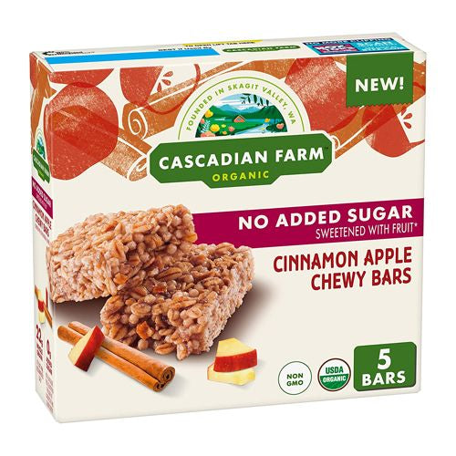 Cascadian Farm Organic  Cinnamon Apple Chewy Granola Bars  6 oz  5 ct