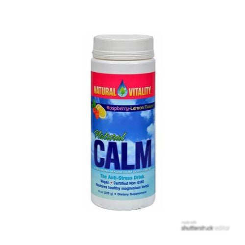 Natural Vitality CALM Mineral Magnesium Supplement Powder - Raspberry Lemon - 8oz