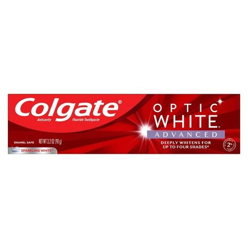 Colgate Optic White Advanced Teeth Whitening Toothpaste  Sparkling White  3.2 oz