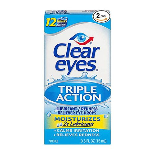Clear Eyes Triple Relief Lubricant Eye Drops  0.5 fl oz