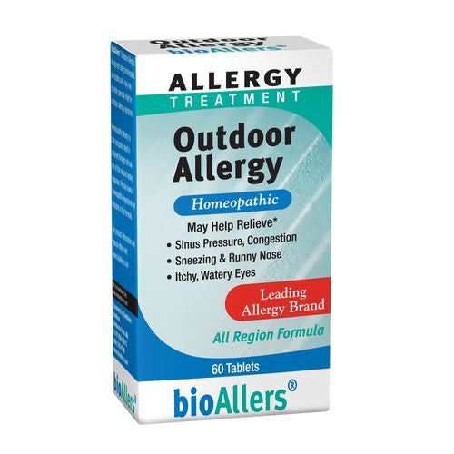 bioAllers Outdoor Allergy | All-Region Homeopathic Formula for Sinus Pressure, Congestion, Sneezing & Runny Nose, and Itchy, Watery Eyes | 60 Tablets (B00869VE6G)