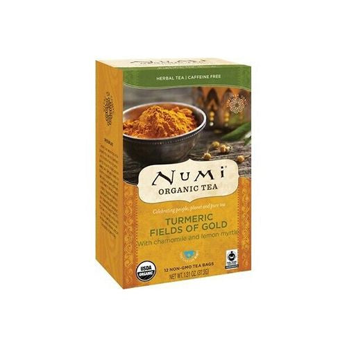 Numi Tea Organic Turmeric Fields Of Gold, 12 Bags