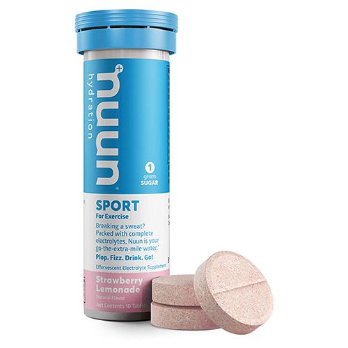 Nuun Sport Hydrating Drink Tablets  Strawberry Lemonade Electrolyte Supplement  10 Tablets