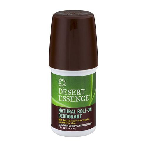 Desert Essence Natural Aluminum-Free Roll-On Deodorant, Lavender And Aloe, 2 Oz