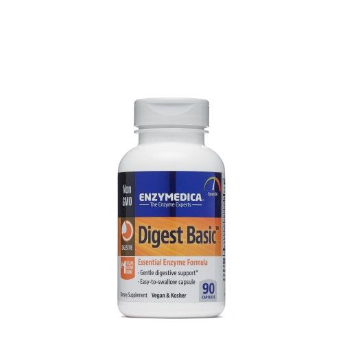 Enzymedica  Digest Basic  90 Capsules  Dietary Supplement to Support Digestive Relief  Vegan  Non-GMO  90 Servings