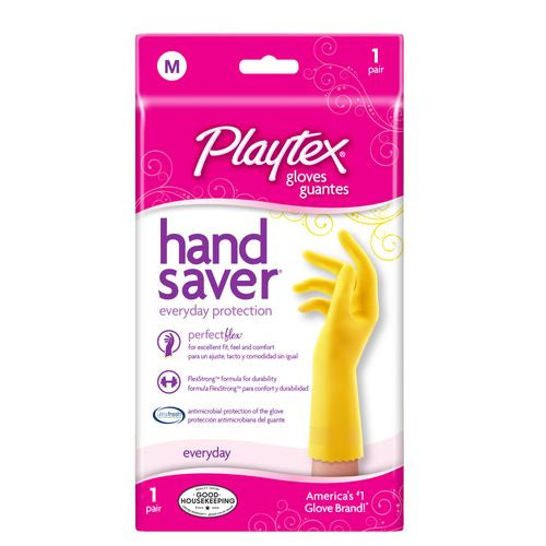Playtex Handsaver Gloves  Reusable Cleaning Gloves  Size Medium  1 Pair