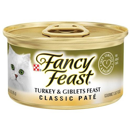 Fancy Feast Turkey & Giblets Feast Classic Pate Wet Cat Food  3 oz Can