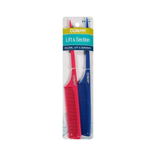 Conair Styling Essentials Lift & Section Tail Combs, 2 count