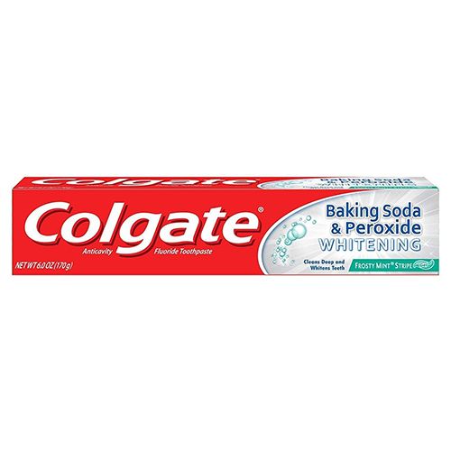 Colgate Baking Soda and Peroxide Whitening Toothpaste  Frosty Mint Stripe - 6 Ounce