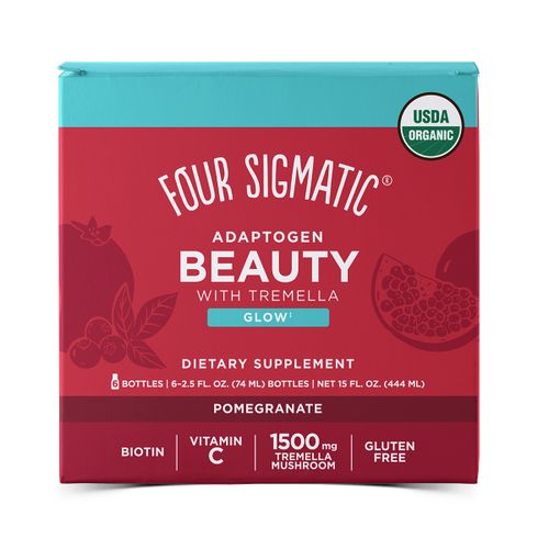 Four Sigmatic Adaptogen Beauty Shot with Tremella Mushrooms, Pomegranate Blueberry, Ready to Drink + Natural, 6 Count (B08CWG95ML)