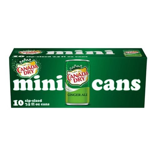 Canada Dry Ginger Ale, 7.5 fl oz cans, 10 pack