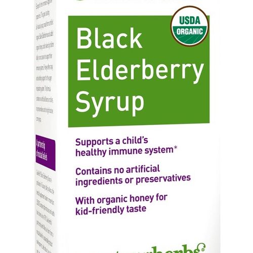 Gaia Herbs  Gaia Kids Black Elderberry Syrup  Delicious Daily Immune Support with Antioxidants  Organic Sambucus Elderberry  3 Ounce