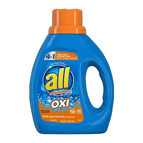 all Liquid Laundry Detergent with OXI Stain Removers and Whiteners Oxi - 36.0 fl oz