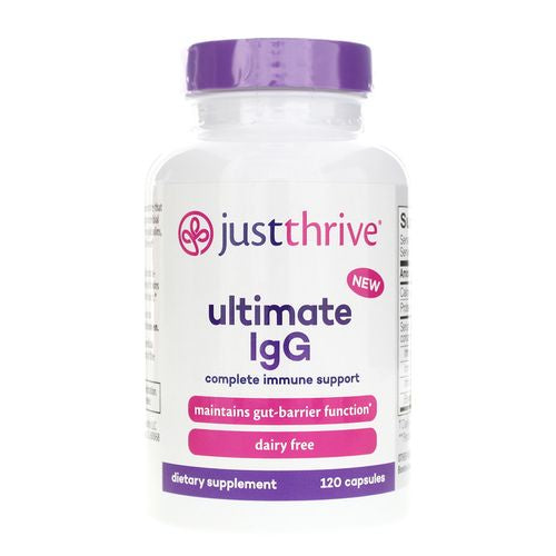Just Thrive Ultimate IgG - Complete Gut Health and Immune Support - No Lactose  Casein  or Dairy  120 Vegetable Capsules