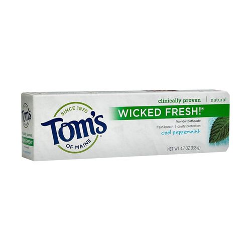 Tom s of Maine Wicked Fresh! Anticavity Natural Toothpaste  Cool Peppermint  4.7oz