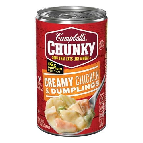 Campbell's Chunky Creamy Chicken & Dumplings Soup, 18.8 Ounce Can