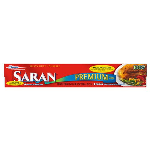 Saran Premium Plastic Wrap, 100 Sq Ft (B00JPKW1RQ)