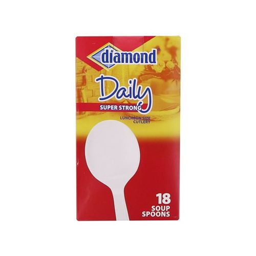 Diamond Heavy-duty Soup Spoons - 18