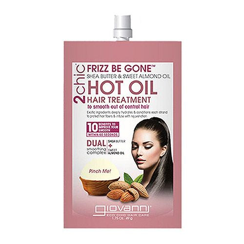 Giovanni Cosmetics: 2chic Frizz Be Gone Hot Oil Hair Treatment Shea Butter & Sweet Almond Oil, 1.75 Oz