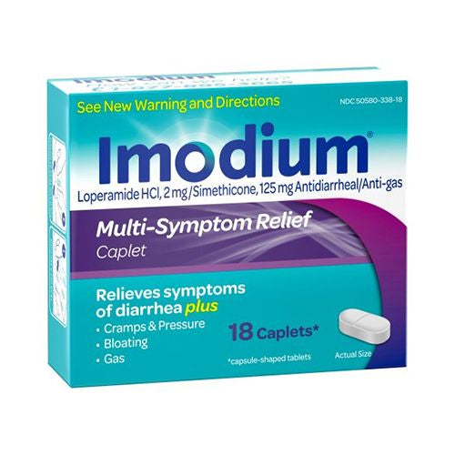Imodium Multi-Symptom Relief Anti-Diarrheal Medicine Caplets  18 ct.