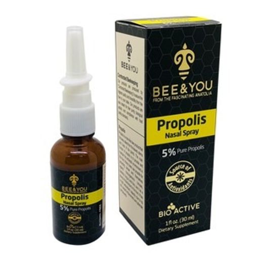 BEE and YOU Natural Propolis Nasal Spray 1 Fl oz | Congestion Relief Drug Free & Alcohol Free Medical Grade Propolis Nose Drops  Sinus Relief  Allergy  Nasal Moisturizing Spray