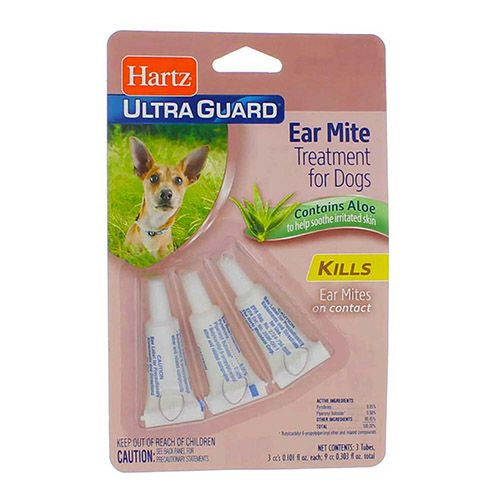 Hartz UltraGuard Ear Mite Treatment For Dogs  3 Count