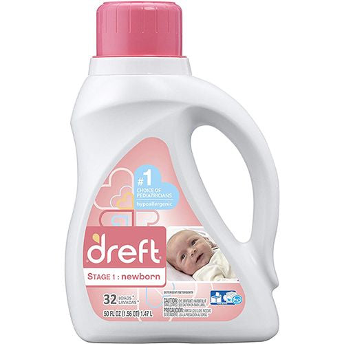Dreft Stage 1: Newborn Baby Liquid Laundry Detergent  32 Loads 50 fl oz