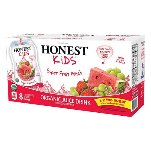 Honest Kids Super Fruit Punch Organic Juice Drinks - 8pk/6.75 fl oz Pouches