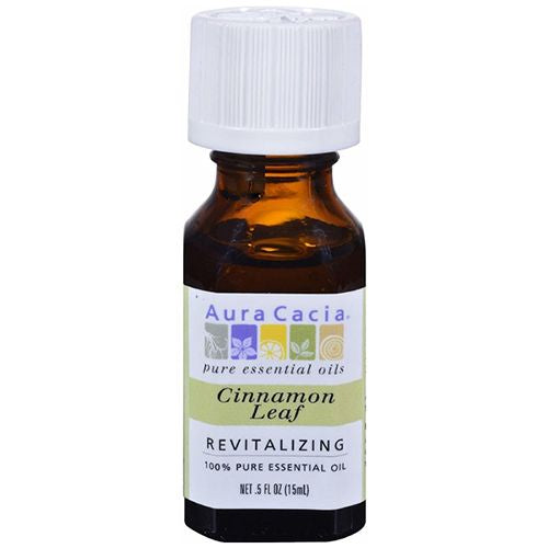 Aura Cacia Essential Oil Cinnamon Leaf 0.5 fl oz Liq