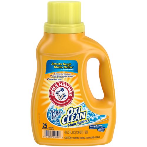 Arm & Hammer Plus OxiClean Fresh Scent, 25 Loads Liquid Laundry Detergent, 43.75 Fl oz