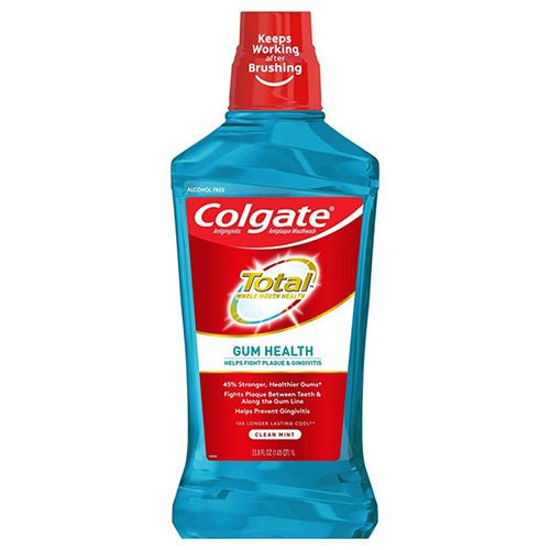 Colgate Total Gum Health Alcohol Free Mouthwash  Clean Mint - 1L  33.8 Fluid Ounce
