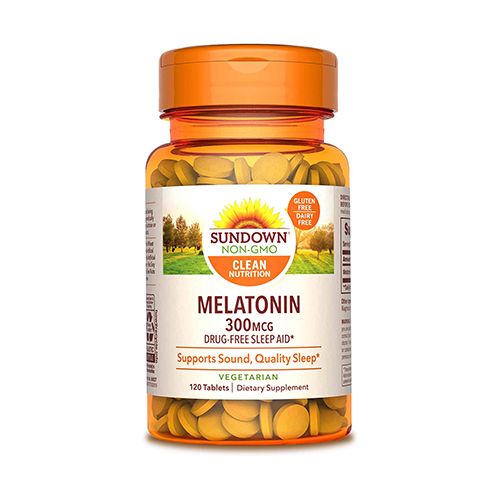Sundown Naturals Melatonin Sleep Aid Tablets, 300 mcg, 120 Ct