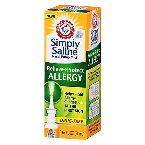 Arm & Hammer™ Simply Saline™ Allergy Nasal Pump Mist 0.67 fl. oz. Box