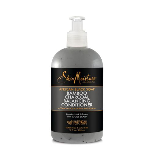 SheaMoisture Deep Cleansing Conditioner African Black Soap Bamboo & Charcoal 13 oz