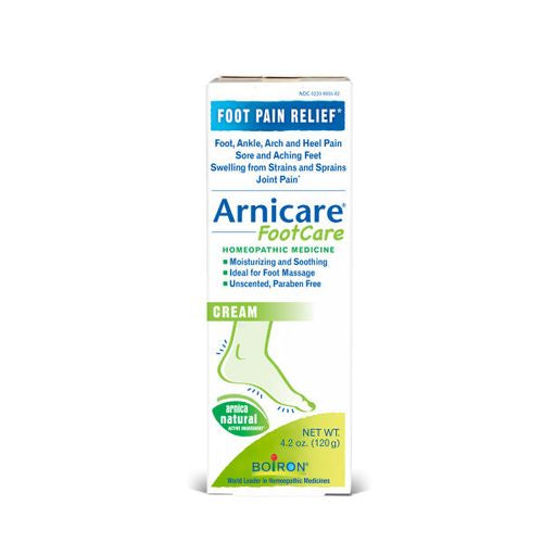 Boiron Arnicare FootCare Cream  Homeopathic Medicine for Fott Pain Relief  Sore& Aching Feet  Swelling from Sprains  Joint Pain  4.2 oz