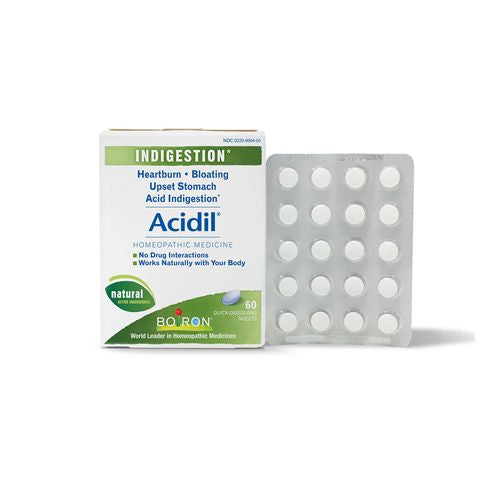 Boiron Acidil for Relief of Acid Reflux, Heartburn, Indigestion, and Upset Stomach - 60 Count (B005P0U3MK)