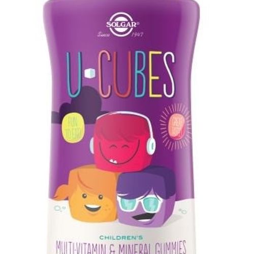 U-Cubes  Children s Multi-Vitamin & Mineral Gummies  Cherry & Orange  60 Gummies  Solgar