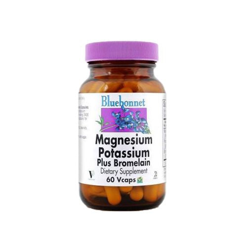 Bluebonnet Nutrition - Magnesium Potassium Plus Bromelain - 120 Vegetable Capsule(s)