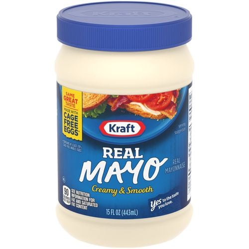 Kraft Real Mayo Creamy & Smooth Mayonnaise, 15 Fl Oz