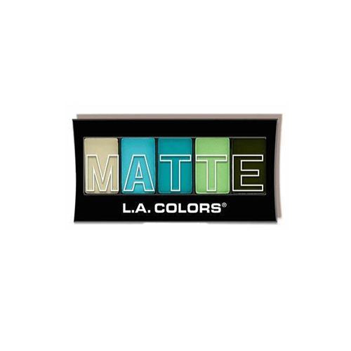 LA Colors Matte 5-Color Eyeshadow Palette  Teal Argyle