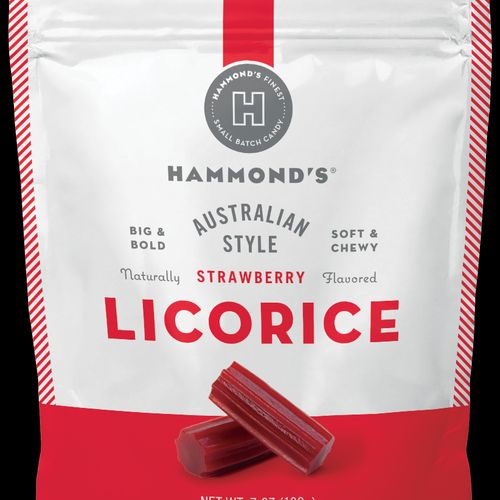 Hammonds Australian Style Strawberry Licorice, 7oz.