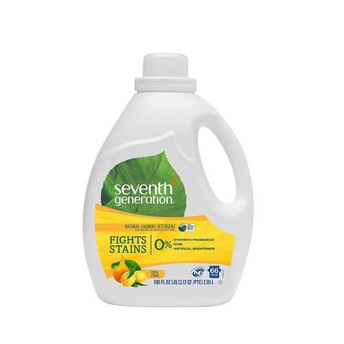 Seventh Generation Liquid Laundry Detergent  Fresh Citrus scent  66 Loads  100 oz